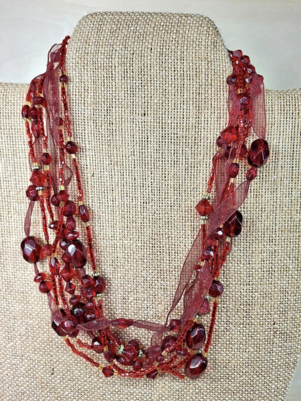 Monet Vintage Multi-strand Choker Necklace